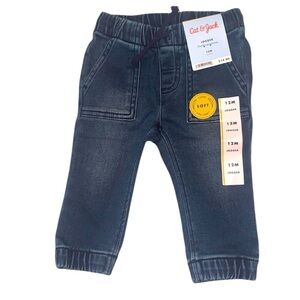 Cat & Jack Kids Demin Jogger Pant Dark Blue - NWT - 12 months